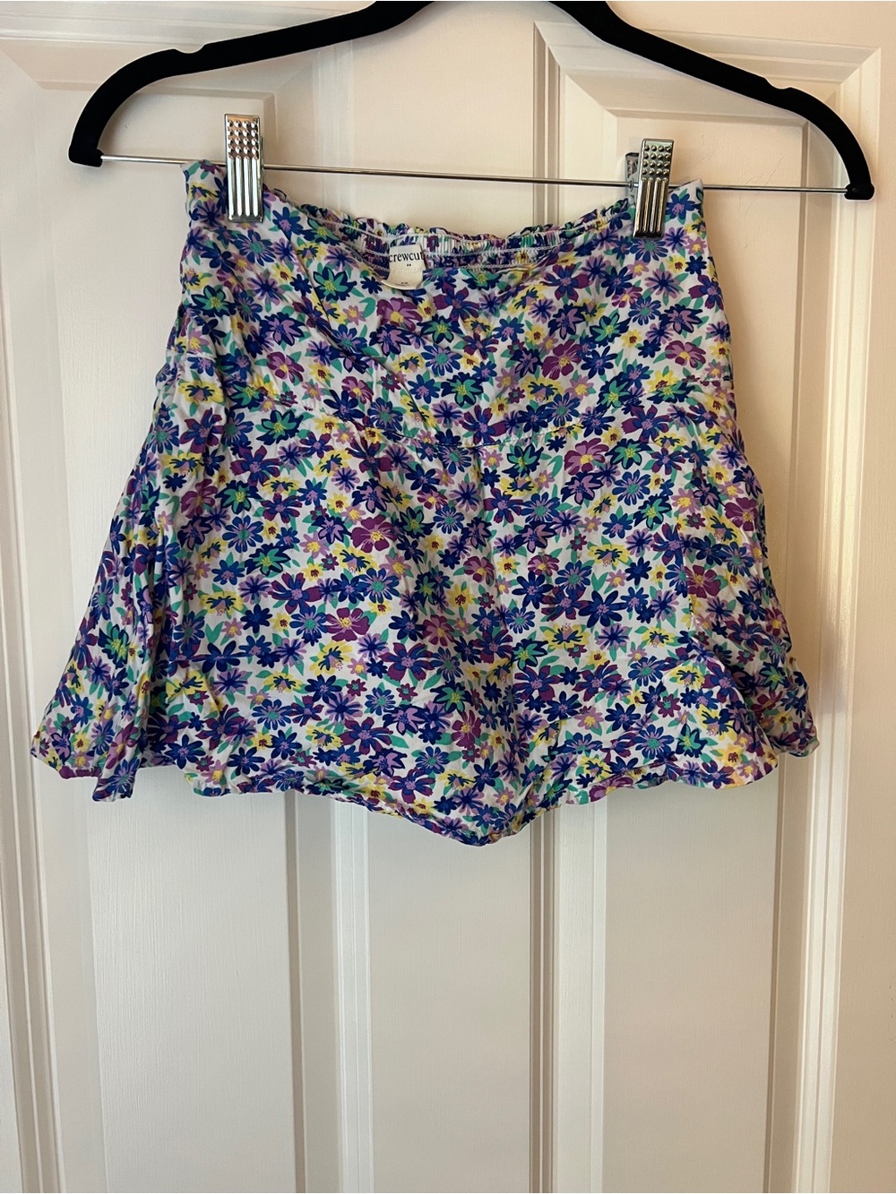 Girl’s Crewcuts Purple Floral Circle Skort